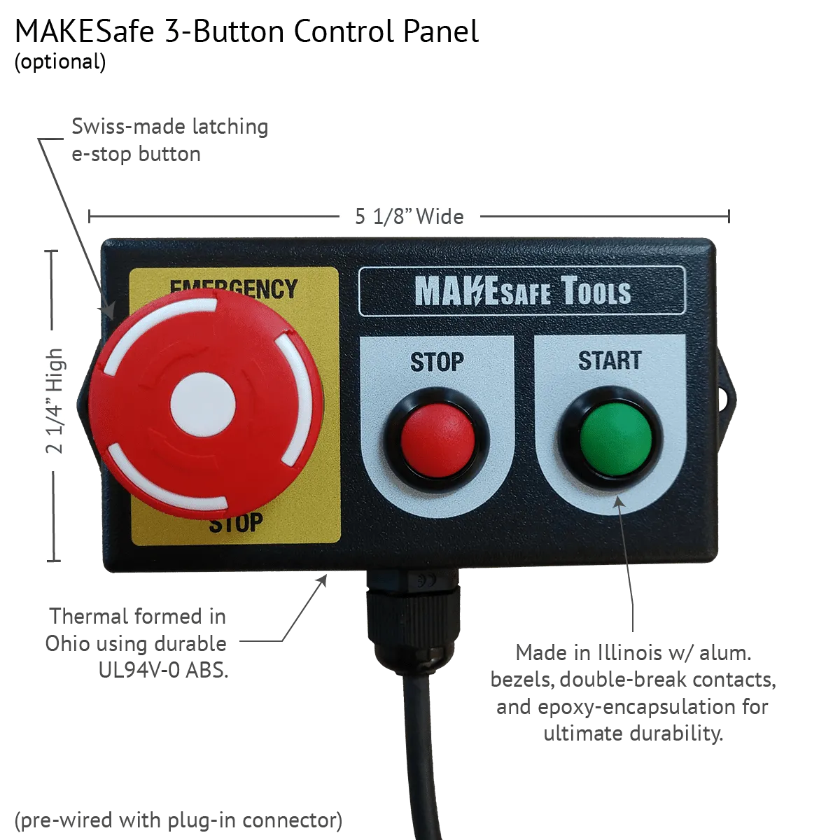 MAKESAFE 3-BUTTON CONTROL PANEL CP-3