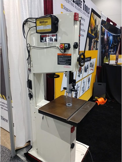 Power Tool Brake mounted on Bandsaw