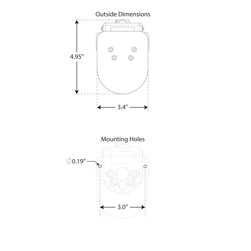 PADDLE SWITCH DIMENSIONS